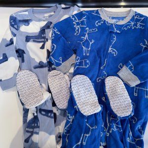 Brand NEW 2-Pack Carters 1-Piece Fleece Footie PJs, Size 2T